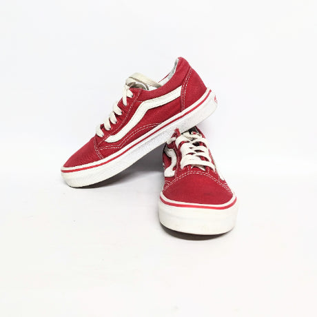 Vans Red Old Skool  Low Top Sneakers for Kids