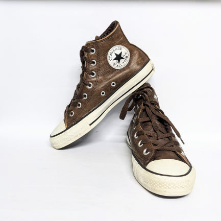 Converse All Star, Brown Leather Mid Junior Sneakers