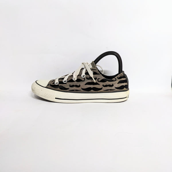 Converse All Star Moustache Printed  Grey Sneakers