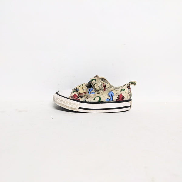Dragan Printed White Converse Sneakers for Kids