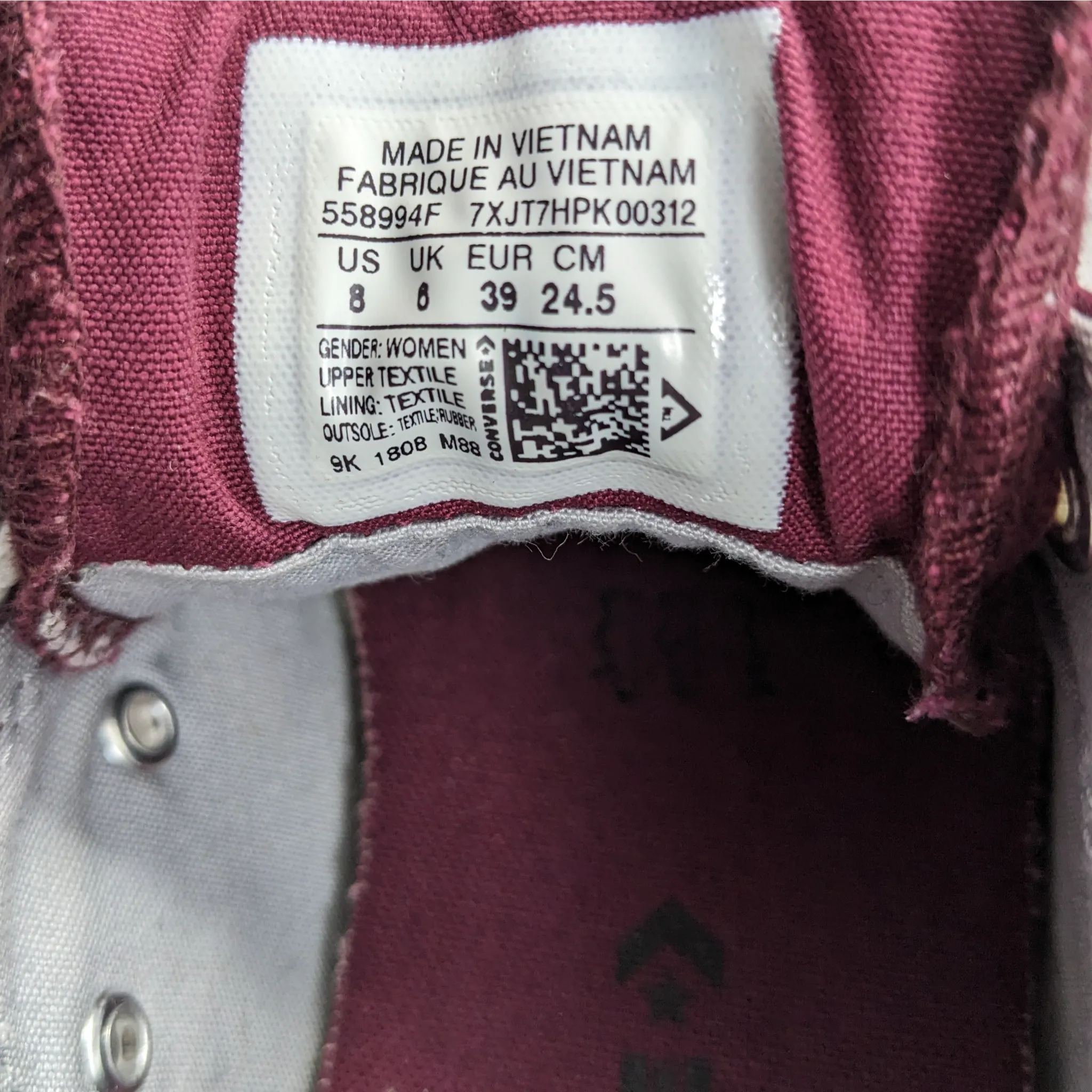 Converse Maroon Sneakers Premium C