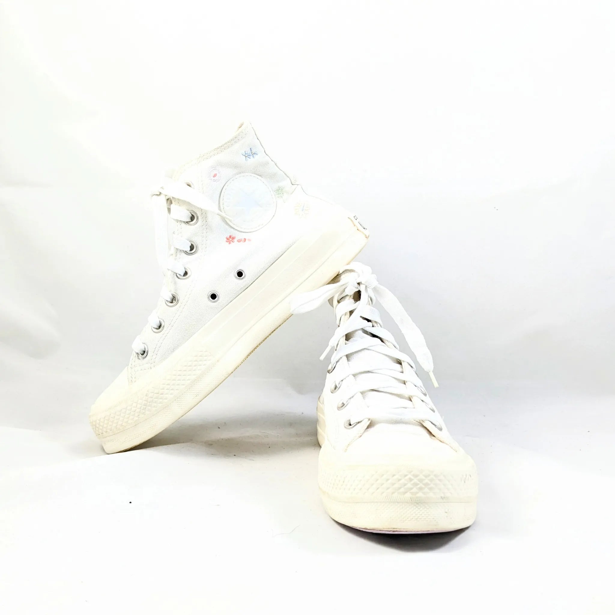 Converse White Hightops Premium C