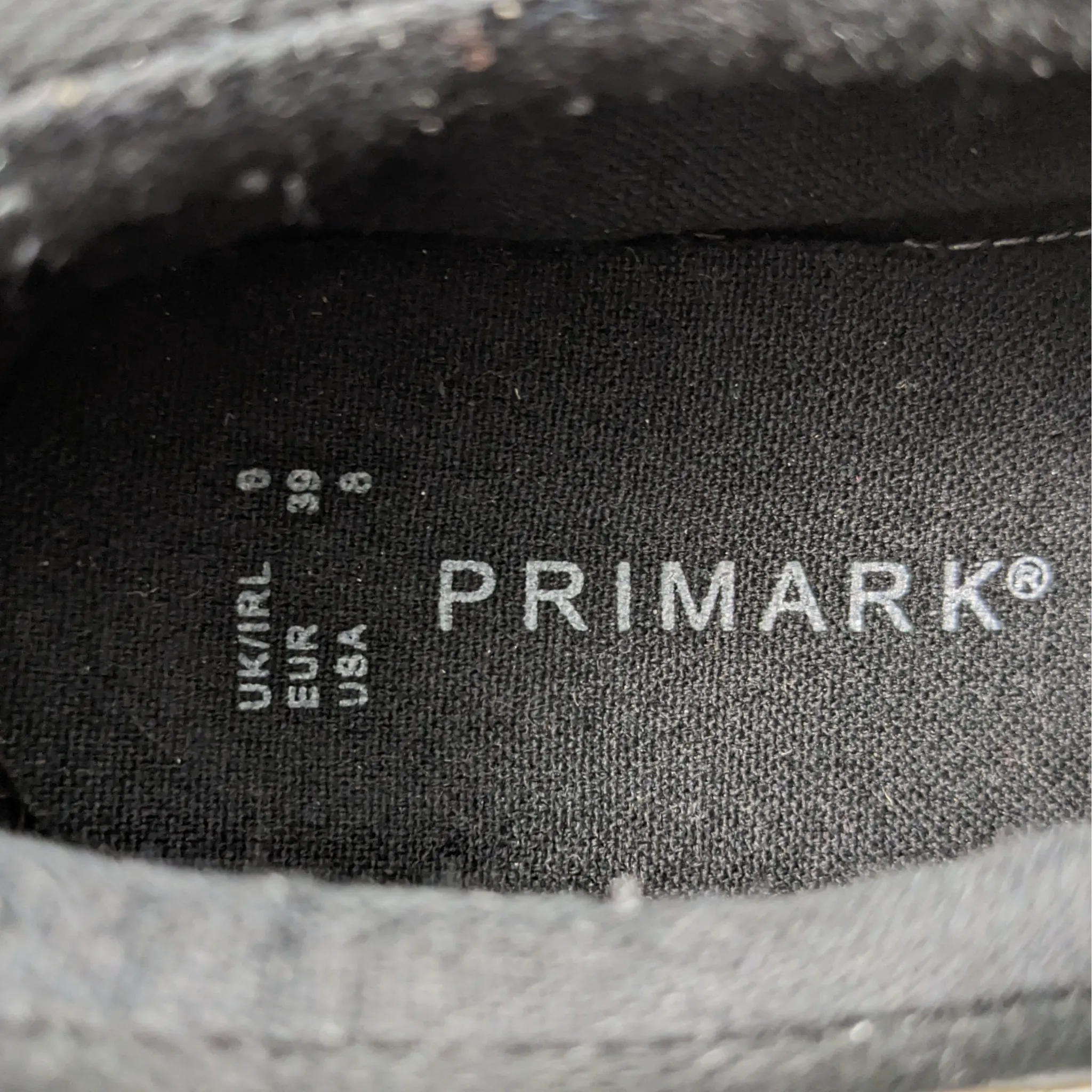 Primark Black Sneakers Premium Plus