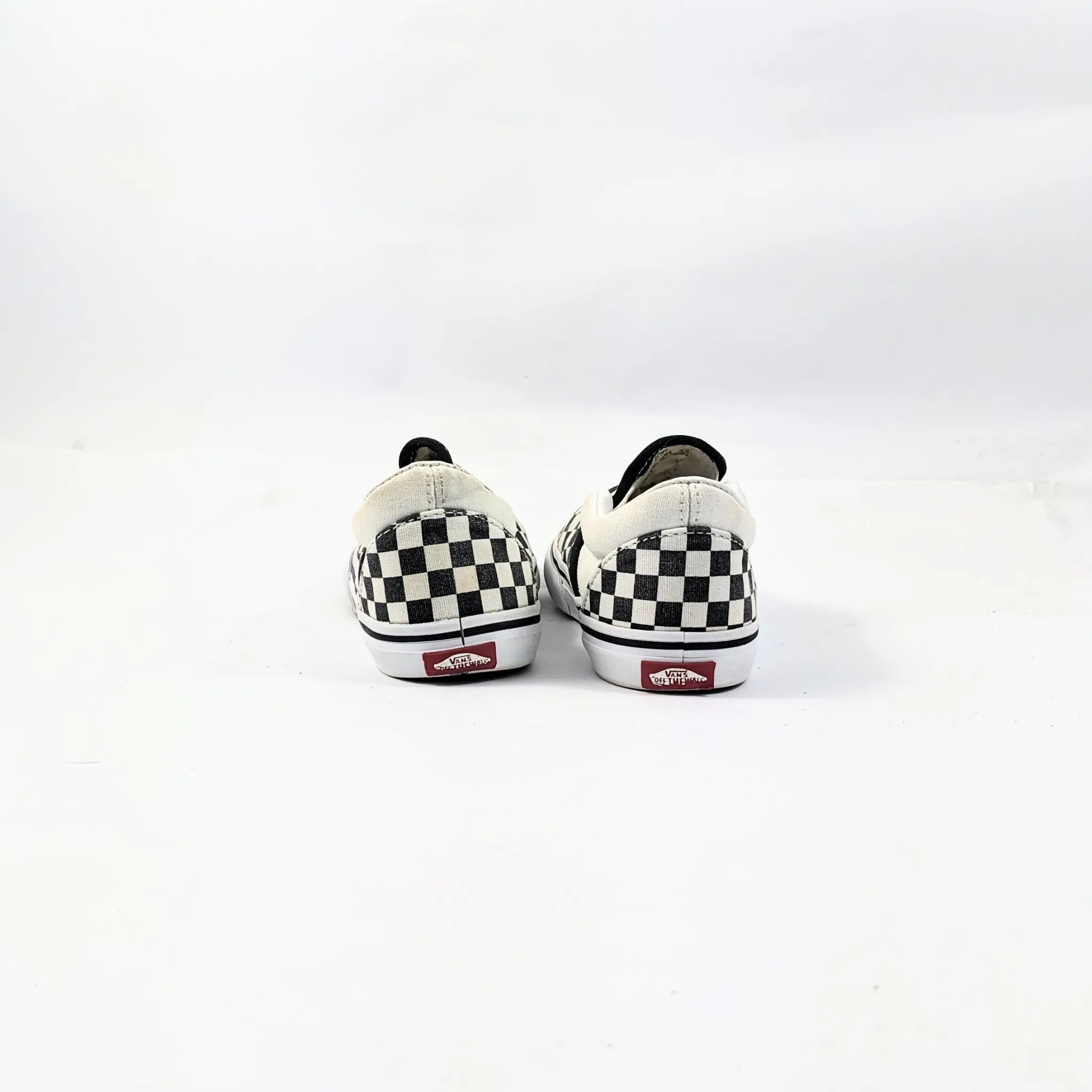 Vans White Checkerboard SlipOns
