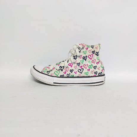 Converse Chuck Multicolor Hearts All Star High Top White