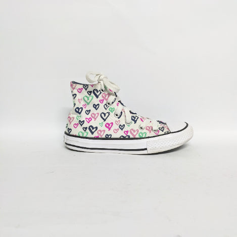 Converse Chuck Multicolor Hearts All Star High Top White