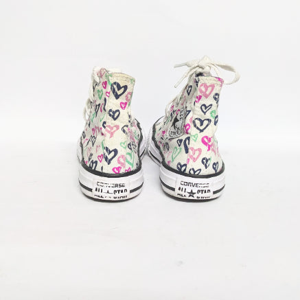 Converse Chuck Multicolor Hearts All Star High Top White