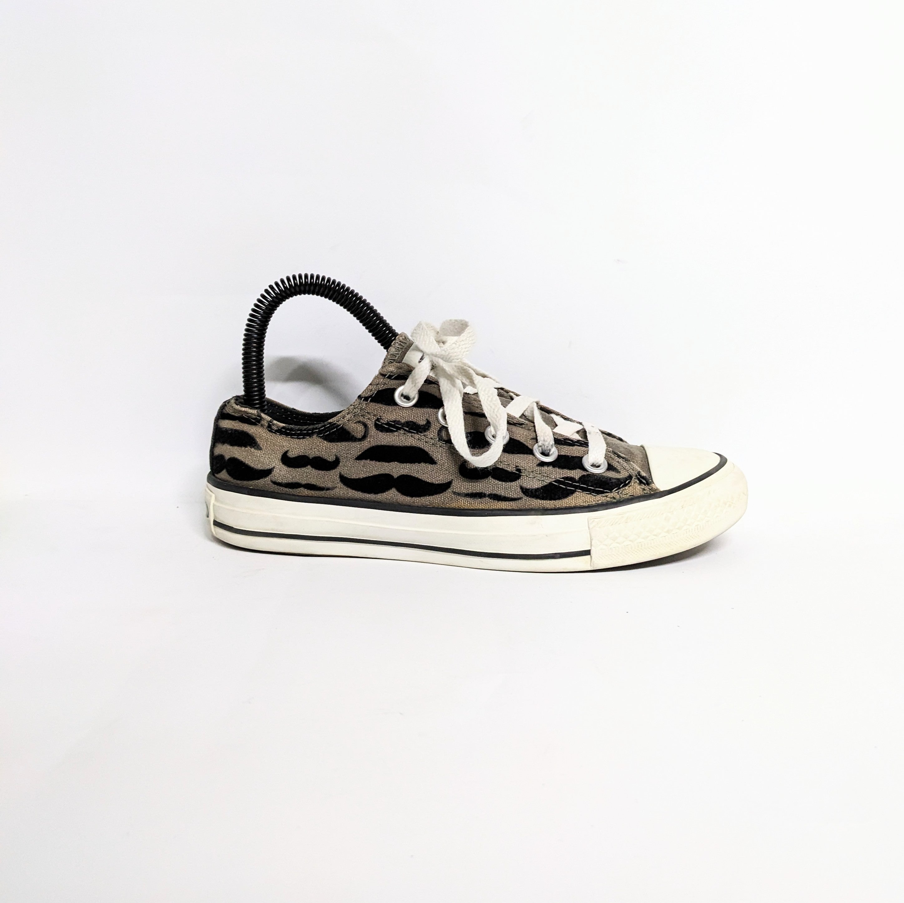 Converse All Star Moustache Printed  Grey Sneakers