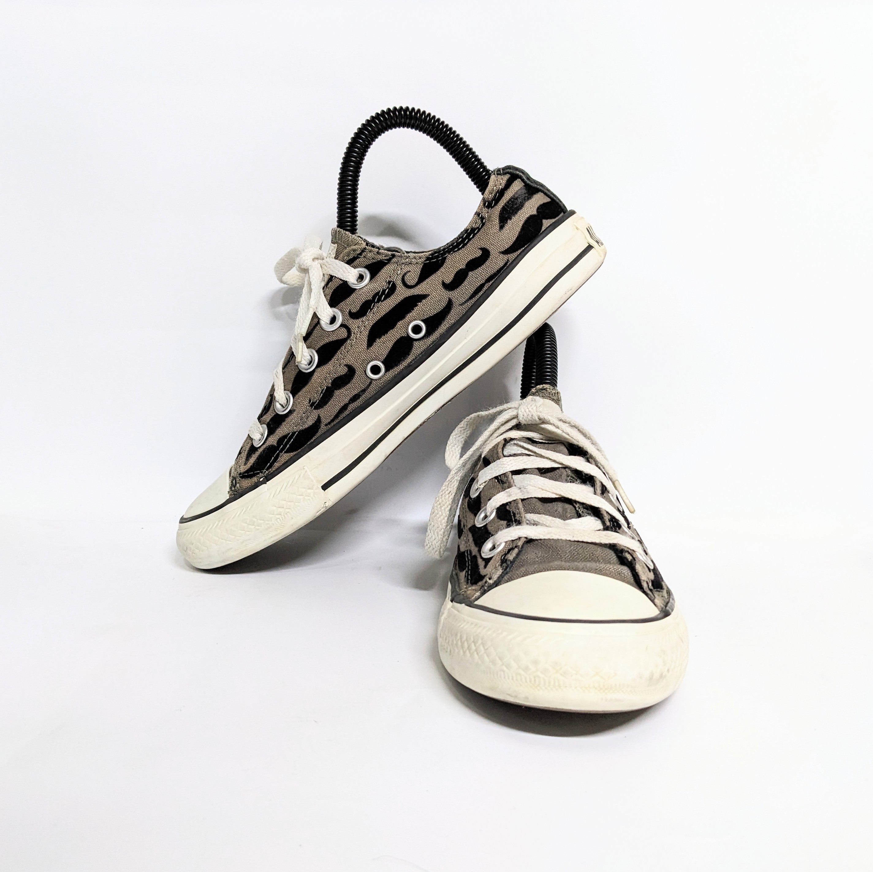 Converse All Star Moustache Printed  Grey Sneakers