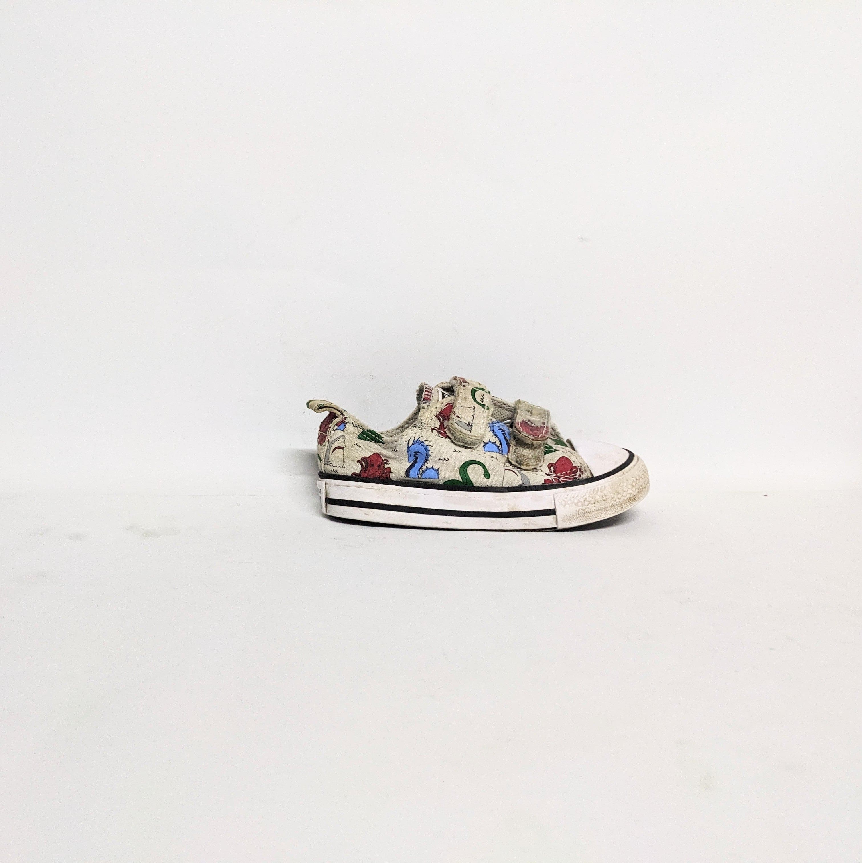 Dragan Printed White Converse Sneakers for Kids