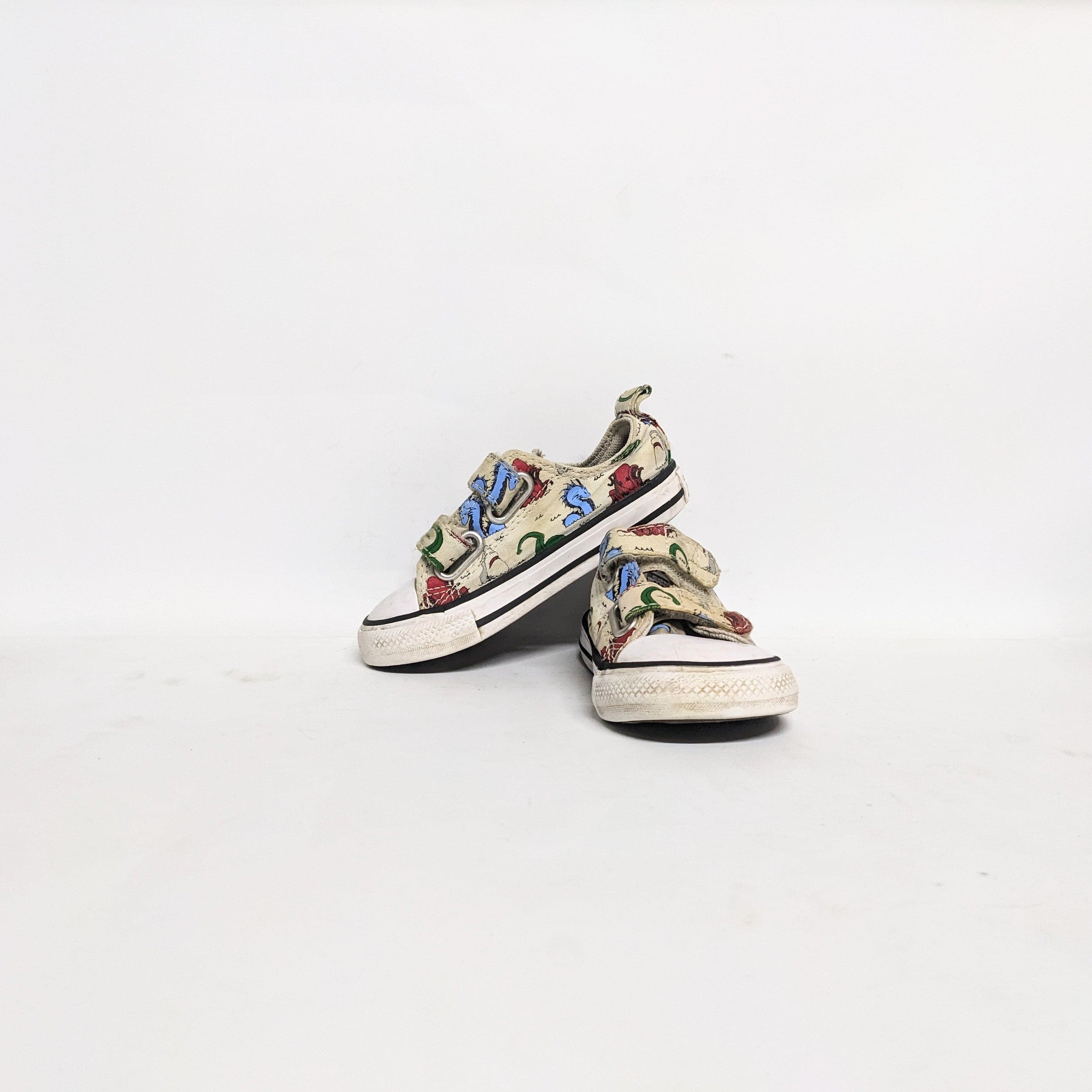 Dragan Printed White Converse Sneakers for Kids