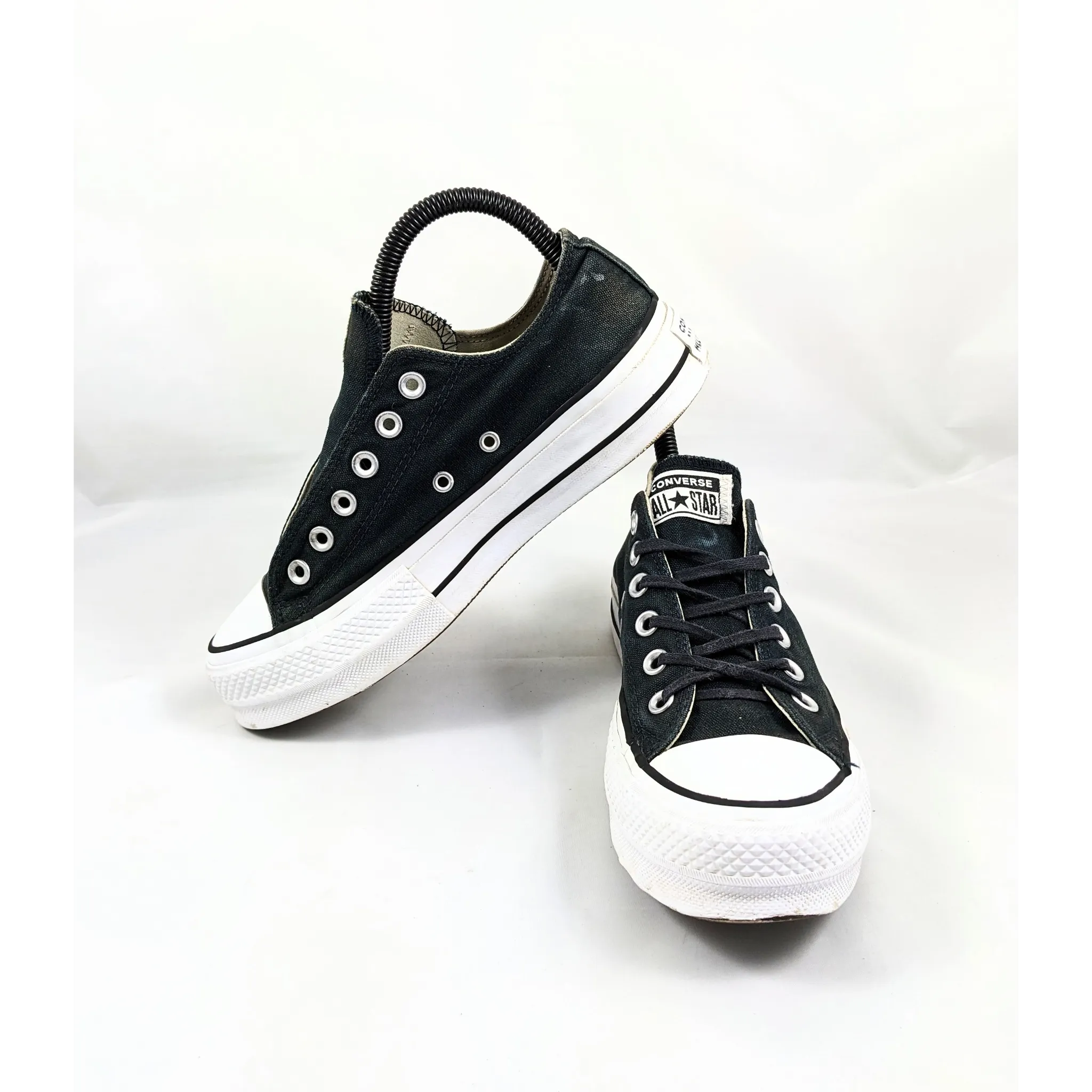 Converse Black Thick Sole Sneakers